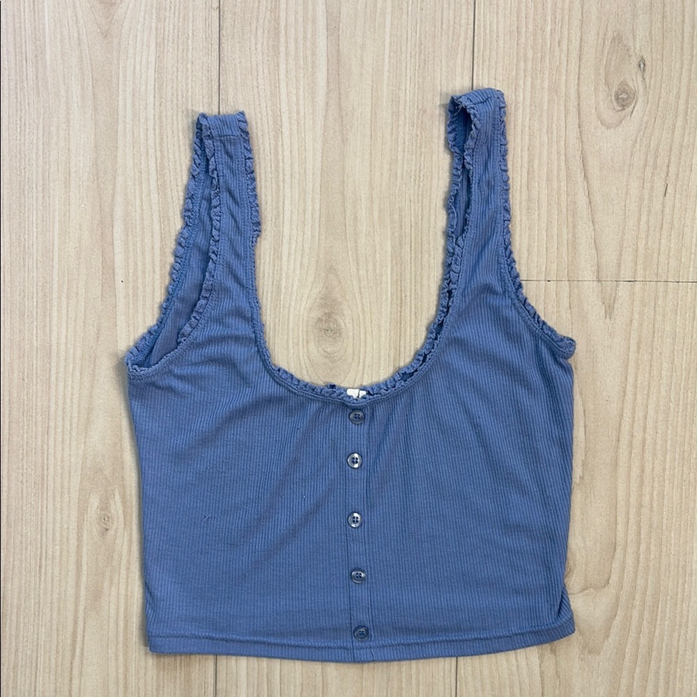 Pacsun Cropped Tank Size Large Blue